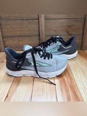 Altra Torin 6 Women’s Running Shoes Gray & Mint Knit Upper Lightweight Sz 9.5